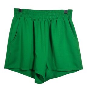 Urban Cottage Green High‎ Waisted Elastic Shorts ST3034 Womens Small